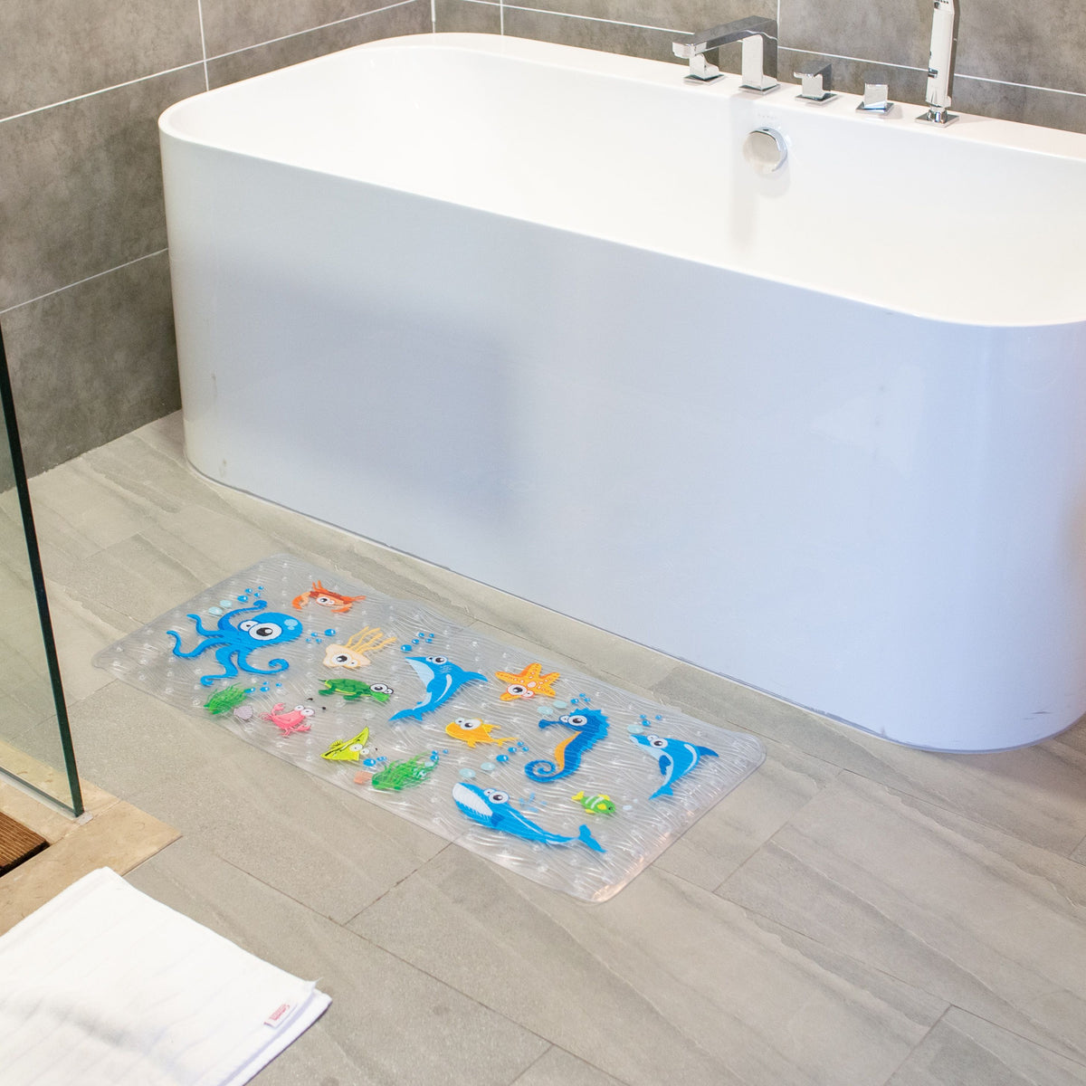 Child Non Slip Bath Mat Bathtub Shower Carpet Bathroom Waterproof Cartoon  Modern