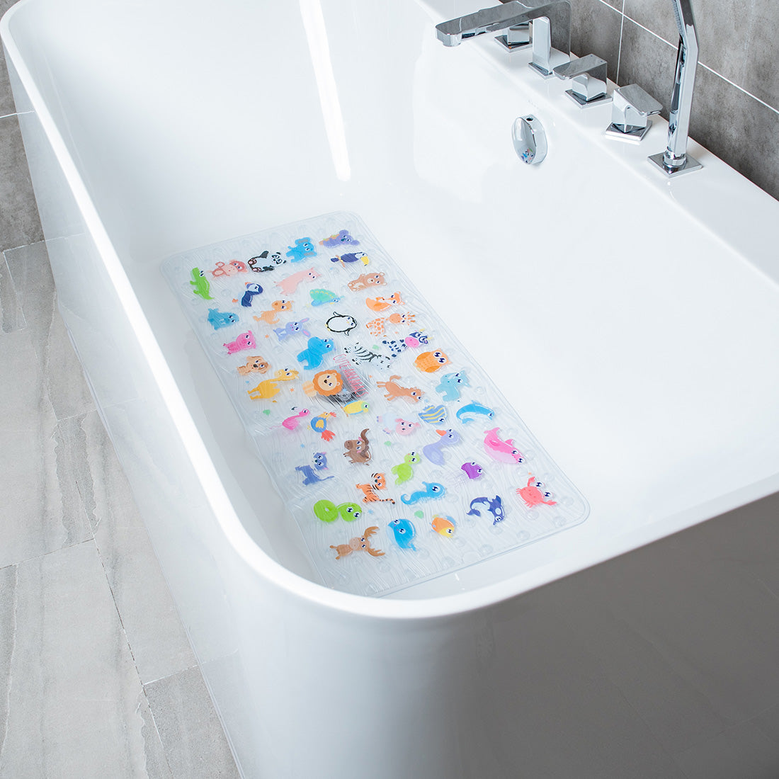 Kids Cartoon Non-slip Bath Mats, Mildew-resistant